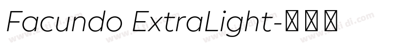 Facundo ExtraLight字体转换